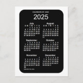 2025 White Neon 6 maanden Mini Calendar van Janz Briefkaart (Voorkant)