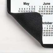 2025 White on Black Calendar van Janz Two Tone Muismat (Hoek)