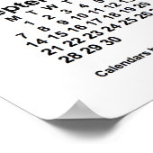 2025 White Wandkalender van Janz Poster (Hoek)