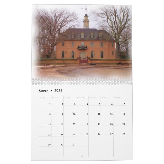 2025 Williamsburg oliekalender Kalender (Mar 2026)