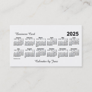 2025 Witte Kalender van Janz Visitekaartje