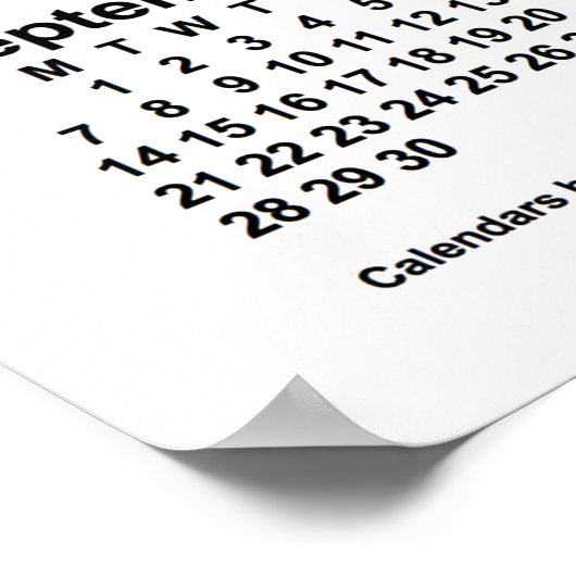 2025 Witte Muurkalender van Janz Poster (Hoek)