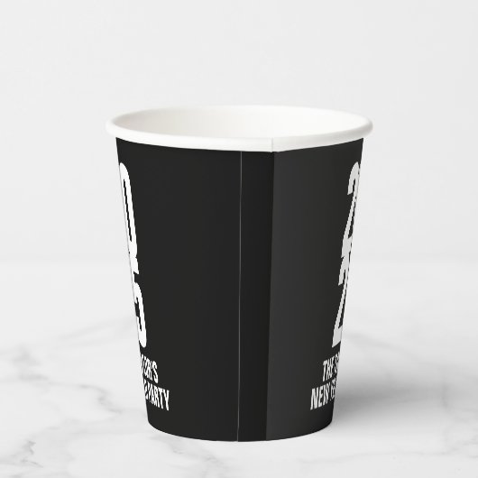 2025 Witte Tekst Nieuwjaar Event Custom Papieren Bekers (Rechts)