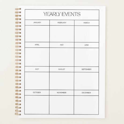 2025 Yearly Planner | Minimalist Wall Calendar (Voorkant)