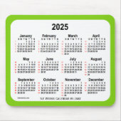 2025 Yellow Green 52-weekagenda van Janz Muismat (Voorkant)