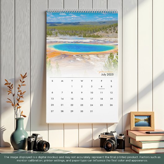 2025 Yellowstone National Park Kalender