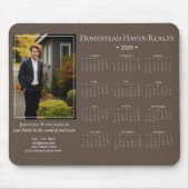 2025 Zakelijke fotokalender - Bruin Muismat (Voorkant)