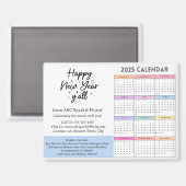 2025 Zakelijke Kalender Magneet (Voorkant / Achterkant)