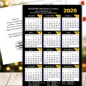 2025 Zakelijke kalender met US Feestdagen Gold Bla