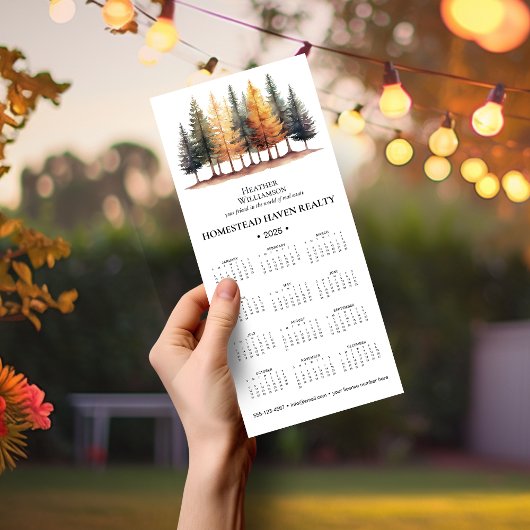 2025 Zakelijke Magnetische Kalender - Forest/WHT