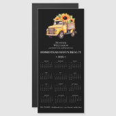 2025 Zakelijke Magnetische Kalender - Zonnebloem T (Voorkant / Achterkant)