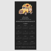 2025 Zakelijke Magnetische Kalender - Zonnebloem T (Voorkant)