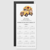 2025 Zakelijke Magnetische Kalender - Zonnebloem T (Voorkant / Achterkant)