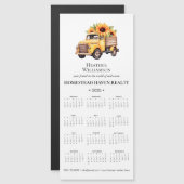 2025 Zakelijke Magnetische Kalender - Zonnebloem T (Voorkant / Achterkant)