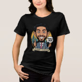 2025 Zohran Mamdani New York City Tri-Blend Shirt (Voorkant)