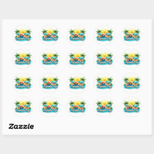 2025 Zomer Trip 🌊 Tropische Tekst Sticker