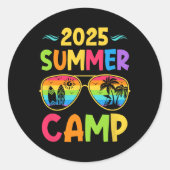 2025 Zomerkamp 2025 Zomervakantie Matching Fam Ronde Sticker (Voorkant)
