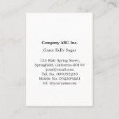 2025 Zondag Start Mini-kalender Alles Wit Visitekaartje (Achterkant)