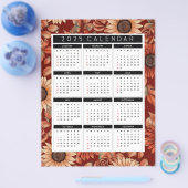 2025 Zonnebloem Flyer Kalender – Jaar-op-een-blik (Enkel)