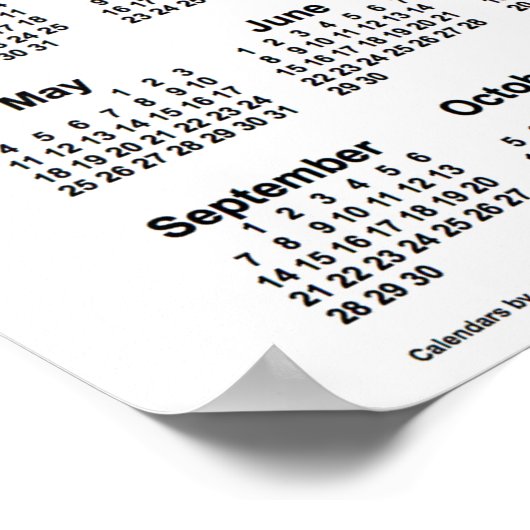 2025 Zonnebloemkalender van Janz Poster (Hoek)