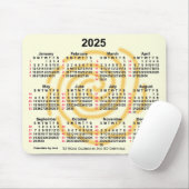 2025 Zonnedagen 52 weken ISO-kalender door Janz Muismat (Met muis)