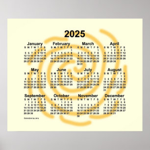 2025 Zonnige Dagen Kalender van Janz Poster