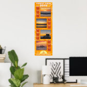 2025 Zonsondergangen en Strand Vibes Kalender Poster (Thuiskantoor)