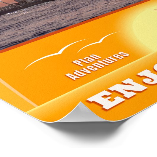 2025 Zonsondergangen en Strandstemmingen Kalender Poster (Hoek)