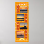 2025 Zonsondergangen en Strandstemmingen Kalender Poster (Voorkant)