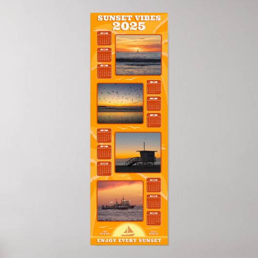 2025 Zonsondergangen en strandstemmingen Poster (Voorkant)