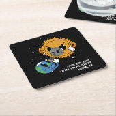 2025 Zonsverduistering Photobomb gepersonaliseerd Kartonnen Onderzetters (Schuin)