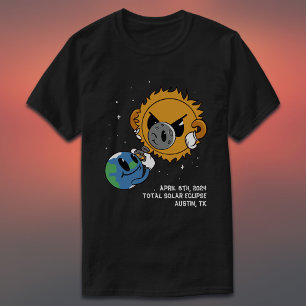 2025 Zonsverduistering Photobomb gepersonaliseerd T-shirt