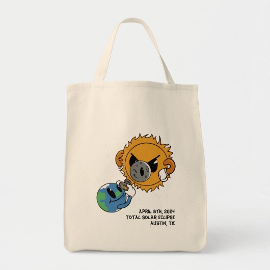 2025 Zonsverduistering Photobomb gepersonaliseerd Tote Bag (Voorkant)