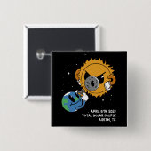 2025 Zonsverduistering Photobomb gepersonaliseerd Vierkante Button 5,1 Cm (Voorkant /achterkant)