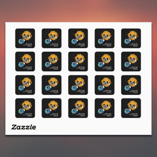 2025 Zonsverduistering Photobomb gepersonaliseerd Vierkante Sticker