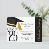 2025 Zwart-wit Afstuderen Informatiekaartje (Staand voorkant)
