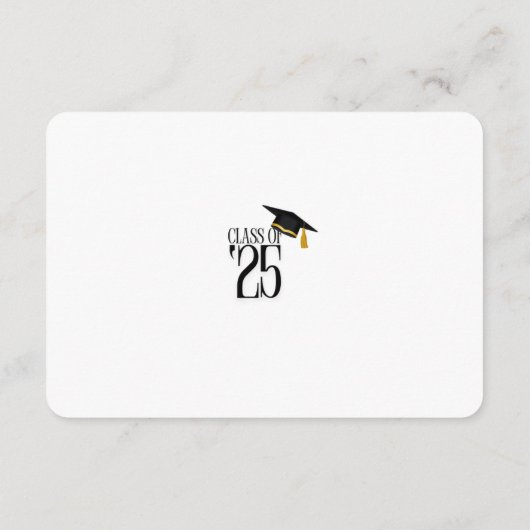 2025 Zwart-wit Afstuderen Informatiekaartje (Achterkant)