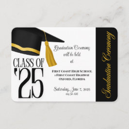 2025 Zwart-wit Afstuderen Informatiekaartje