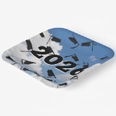 2025 Zwarte Afstuderen Petten in de lucht Papieren Bordje (Gebogen)