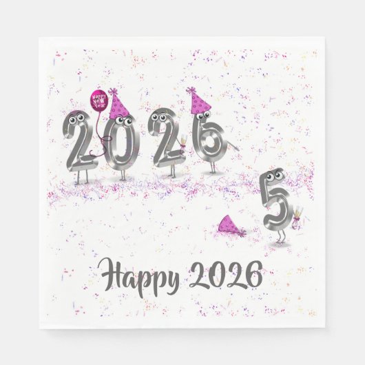 2025Nieuwjaarsfeest Humor Servet (Voorkant)