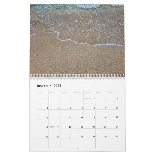 2026 12-Maand Ocean Uitzichten Kalender (Jan 2026)