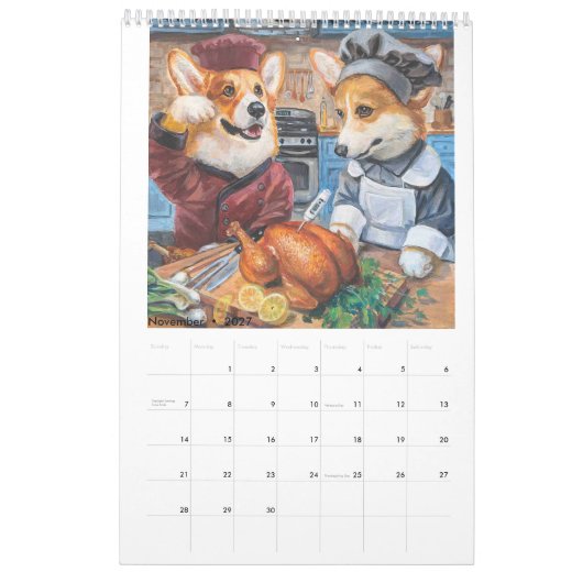 2026 12-maandelijkse kalender met portretschilderi (Nov 2027)