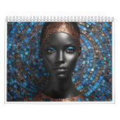 2026 12-maanden kalender met zwarte vrouwen (Hoes)