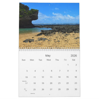 2026 12-Month Rocks of Okinawan Oceans Calendar Kalender