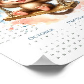 2026 1-pagina kalender Cute Monkey on Swing Jungle Poster (Hoek)