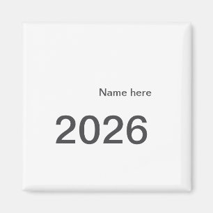 2026 2027 2028 naam titel hier jaar vet letter magneet