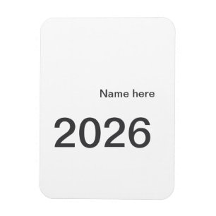 2026 2027 2028 naam titel hier jaar vet letter  magneet