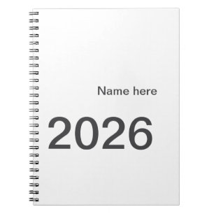 2026 2027 2028 naam titel hier jaar vet letter notitieboek