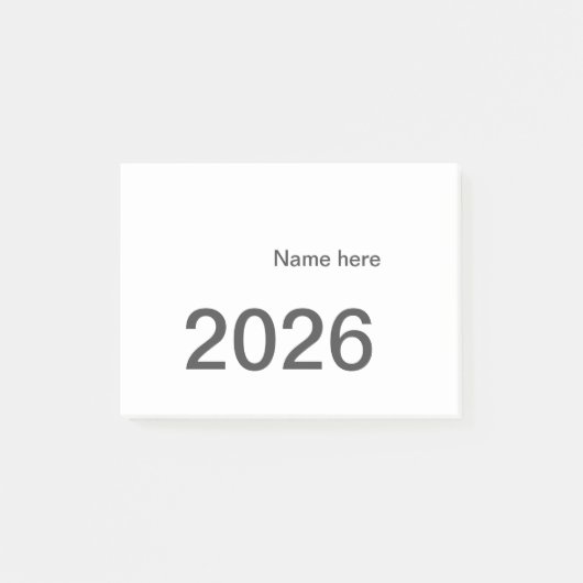 2026 2027 2028 naam titel hier jaar vet letter post-it® notes (Voorkant)