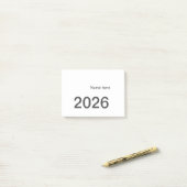 2026 2027 2028 naam titel hier jaar vet letter post-it® notes (Op bureau)